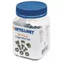 Set gabbie a dado INTELLINET 711081 — custodia in plastica, argento, kit di montaggio, 10 g