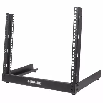 Intellinet Rack di rete 19 pollici - struttura aperta (desktop), 8U, nero, confezione piatta