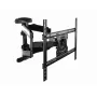 Gembird WM-75ST-01 staffa a parete full motion per TV da 32–75 pollici, VESA 600×400, max 45,5 kg, inclinazione -5°–8°, rotazione ±50°, acciaio, nero