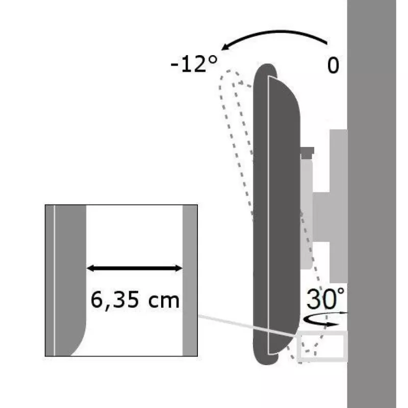 Supporto a parete Techly 19-37 inch per TV LED-LCD, inclinabile, orientabile a 1 braccio, nero ICA-LCD 2900B