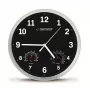 Orologio da parete ESPERANZA EHC016K Lyon nero, 25 cm di diametro, movimento silenzioso, copertura in vetro, cornice in plastica