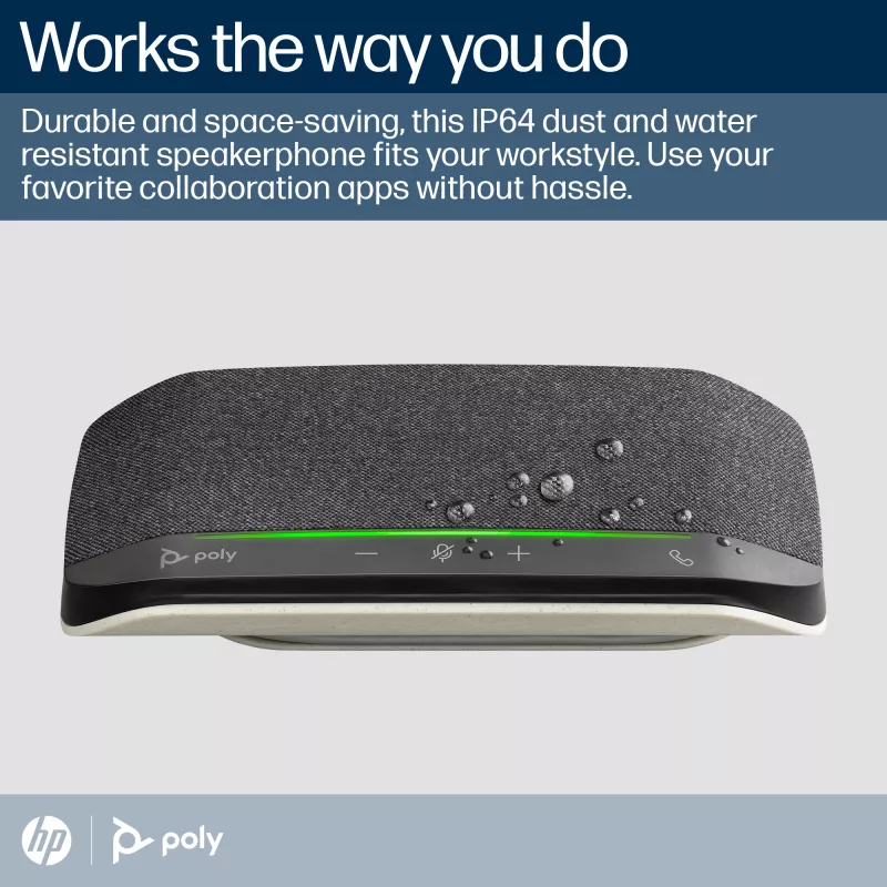 HP Poly Sync 10 diffusore + cavo USB-A a USB-C, PC, nero, 0,715 m, Windows 10, Windows 11, MacOS, 100–7800 Hz
