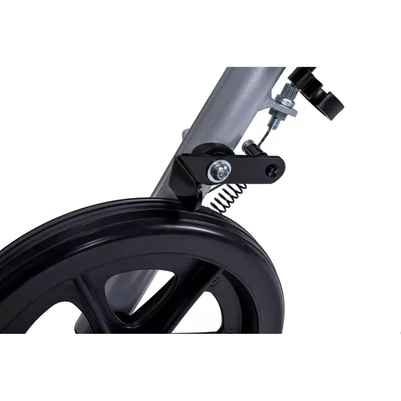 MDH PPC035 deambulatore / rollator con seduta e cestino, alluminio, pieghevole, portata max 136 kg