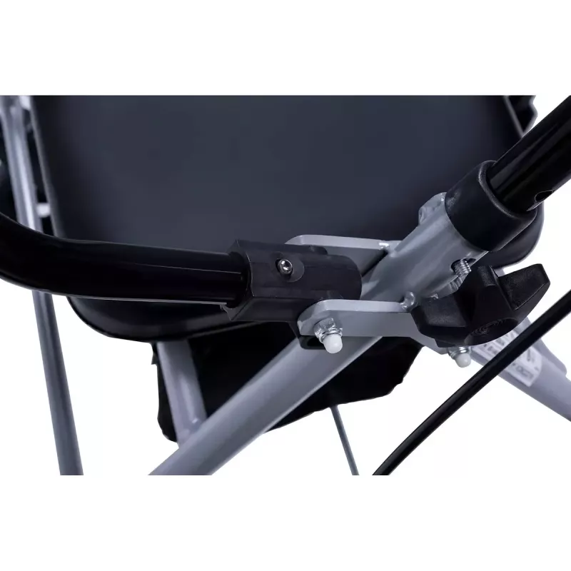 MDH PPC035 deambulatore / rollator con seduta e cestino, alluminio, pieghevole, portata max 136 kg