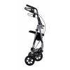MDH PPC035 deambulatore / rollator con seduta e cestino, alluminio, pieghevole, portata max 136 kg