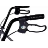 MDH PPC035 deambulatore / rollator con seduta e cestino, alluminio, pieghevole, portata max 136 kg