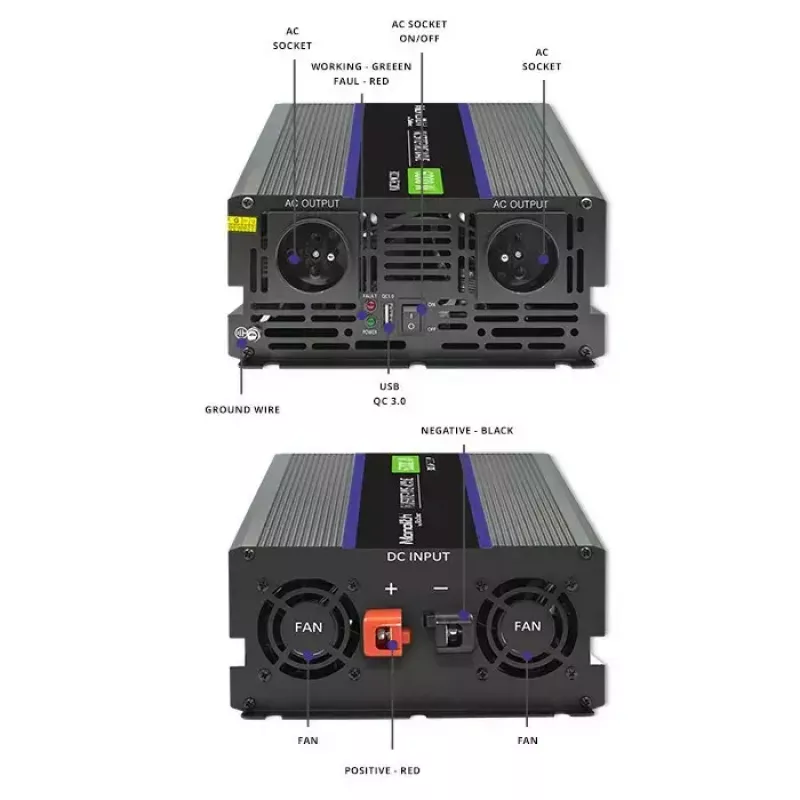 Inverter QOLTEC Monolith 6000 MS da 12V a 230V 6000W