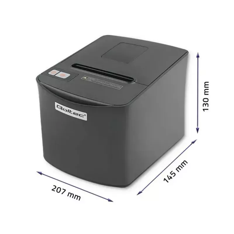 Stampante termica QOLTEC 50256 con interfaccia USB – stampante POS compatta