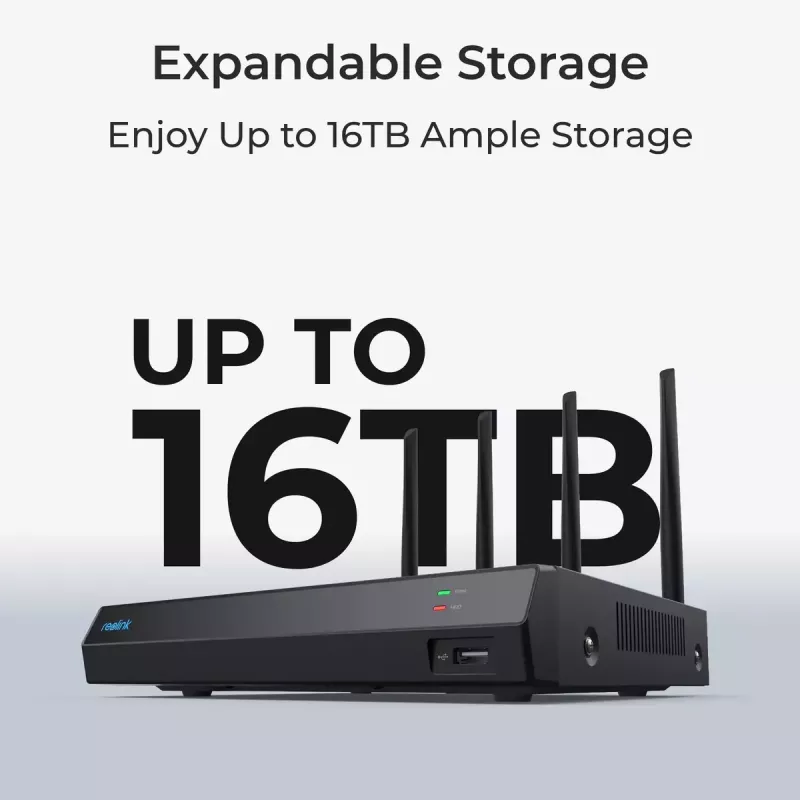 Reolink NVS12W NVR Wi-Fi 6 12 canali supporto 16MP HDD 2TB
