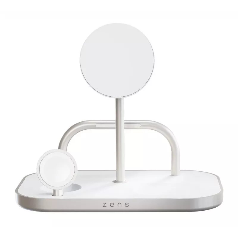 Caricabatterie portatile ZENS ZEDC29W/00 ricarica rapida wireless argento bianco