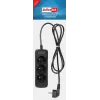 Activejet 3GNU-1.5M-C ciabatta con cavo, 1,5 m, nera