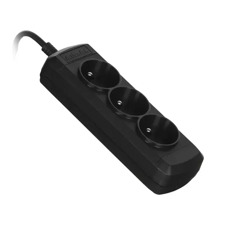Activejet 3GNU-1.5M-C ciabatta con cavo, 1,5 m, nera