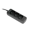 Activejet 3GNU-1.5M-C ciabatta con cavo, 1,5 m, nera