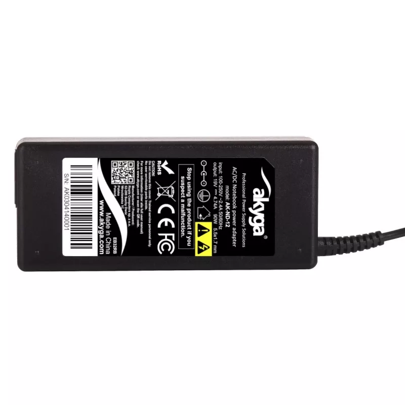 Alimentatore per notebook Akyga AK-ND-12 per Acer, 90 W, 19 V / 4,74 A, 5,5 x 1,7 mm
