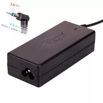 Alimentatore per laptop Akyga AK-ND-25 per HP, 65 W, 19,5 V, 3,33 A, 4,5 x 3,0 mm + pin