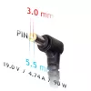 Alimentatore per laptop Akyga AK-ND-27 per Samsung, 90 W, 19 V, 4,74 A, 5,5 x 3,0 mm + pin