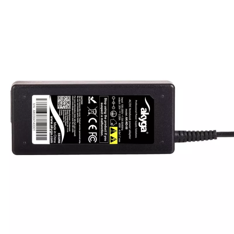Alimentatore per notebook Akyga AK-ND-50 per Lenovo, 45 W, 20 V / 2,25 A, 4,0 x 1,7 mm