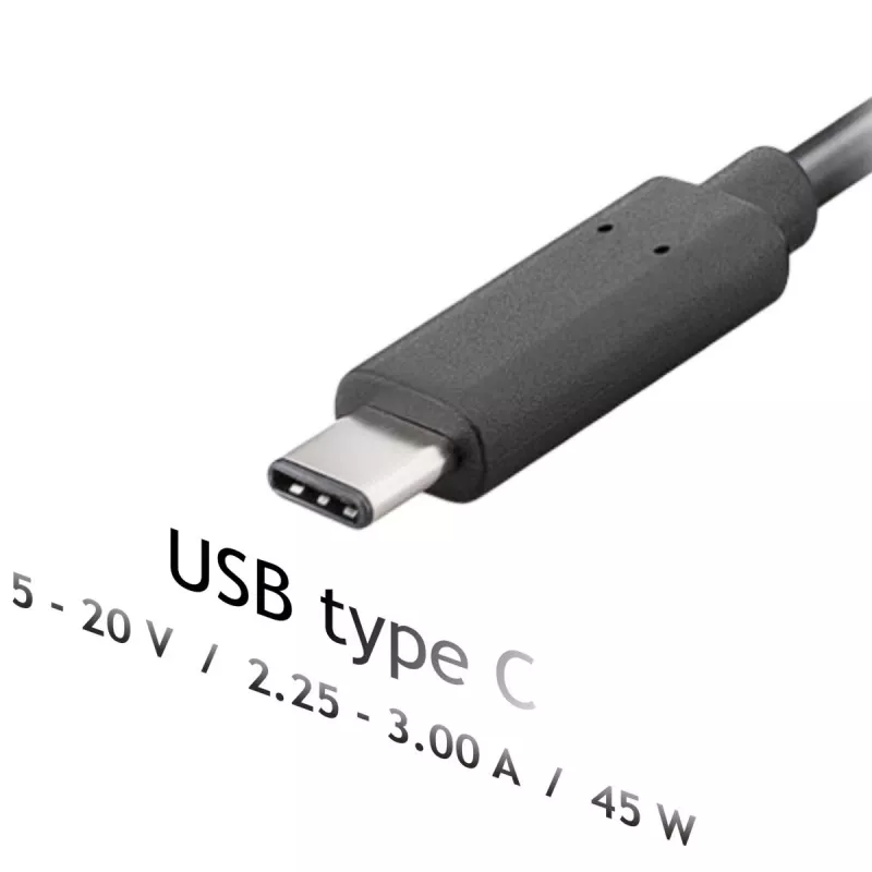 Alimentatore per notebook USB-C Akyga AK-ND-60 45 W, Power Delivery, 5–20 V, 1,2 m