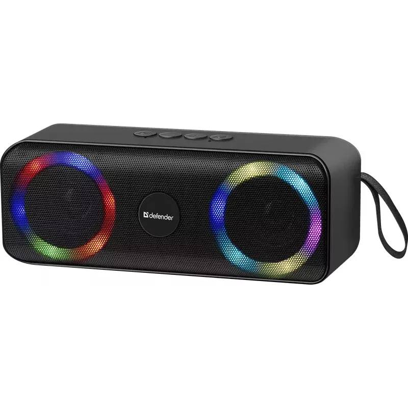 Altoparlante Bluetooth mono portatile DEFENDER Q1 nero, 10 W RMS, 1200 mAh, Bluetooth 5.0, MicroSD, FM, AUX, USB
