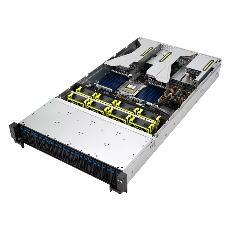ASUS RS521A-E12-RS24U Socket SP5 Rack (2U) nero, argento