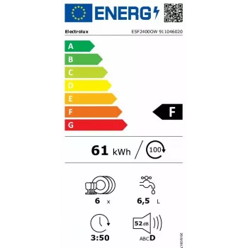 Electrolux ESF2400OW Lavastoviglie da tavolo 6 coperti