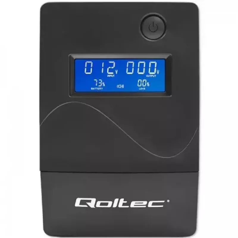 Qoltec Monolith 53979 gruppo di continuità (UPS), line-interactive, 850 VA / 480 W, 2 prese Schuko, LCD, USB, RJ45