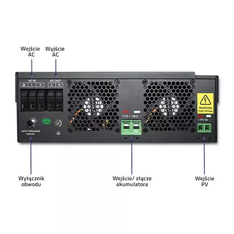 Qoltec 53886 inverter solare ibrido off-grid, 3,5 kW, 100 A MPPT, 24 V, onda sinusoidale pura