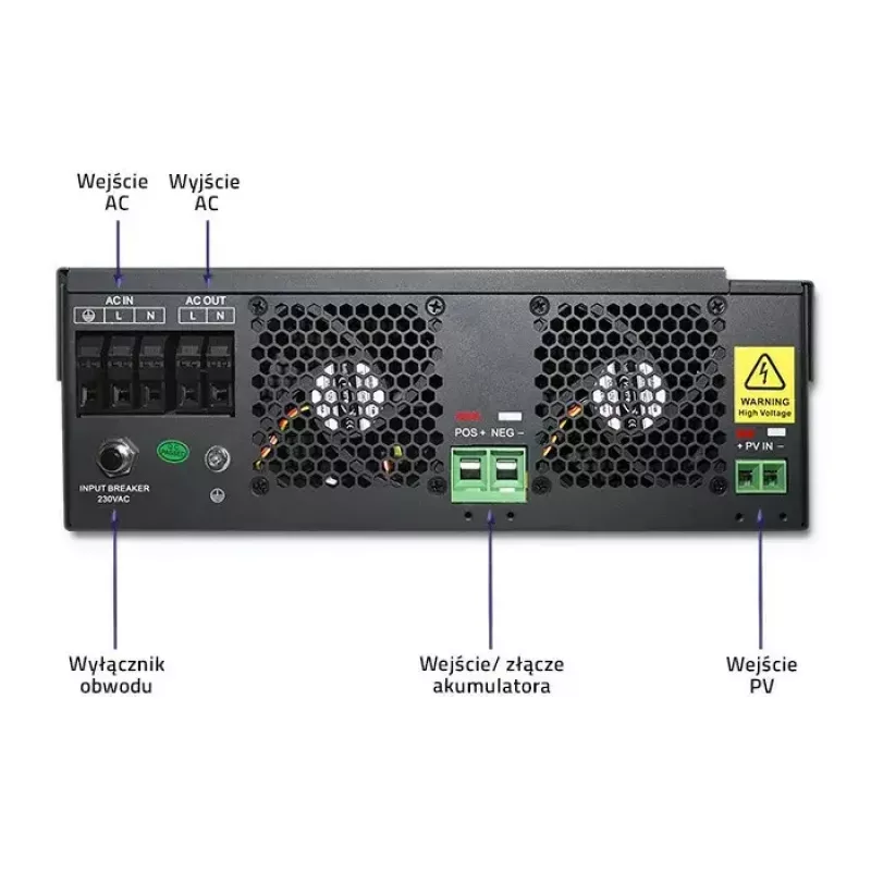 Qoltec 53886 inverter solare ibrido off-grid, 3,5 kW, 100 A MPPT, 24 V, onda sinusoidale pura