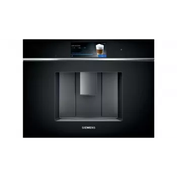 Macchina per espresso da incasso Siemens CT718L1B0 – serbatoio acqua 2,4 litri, 19 bar, macinacaffè integrato e monta latte, display TFT touch, nero
