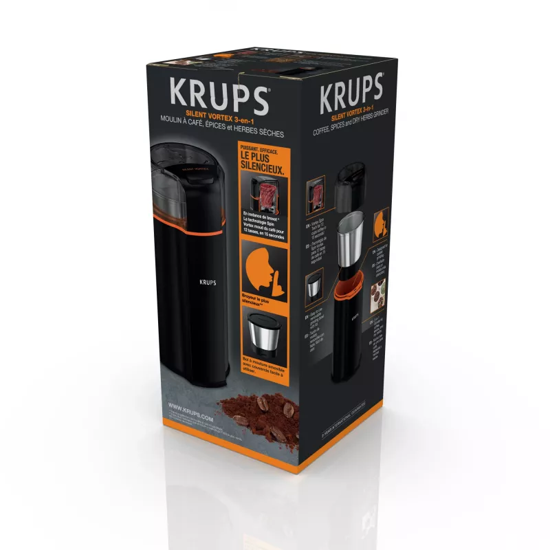 Macina lame Krups Silent Vortex GX3328 175 W nero capacità 90 g