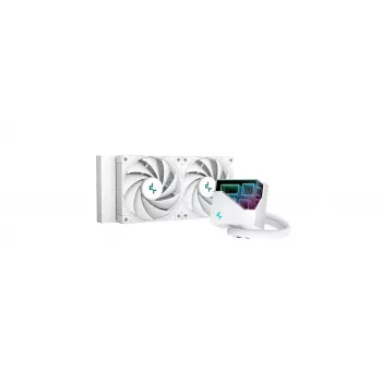Dissipatore liquido all-in-one DeepCool LT520 WH, bianco, radiatore 240 mm, 2 ventole FDB 120 mm, PWM, supporto LGA/AM4/AM5/sTR4