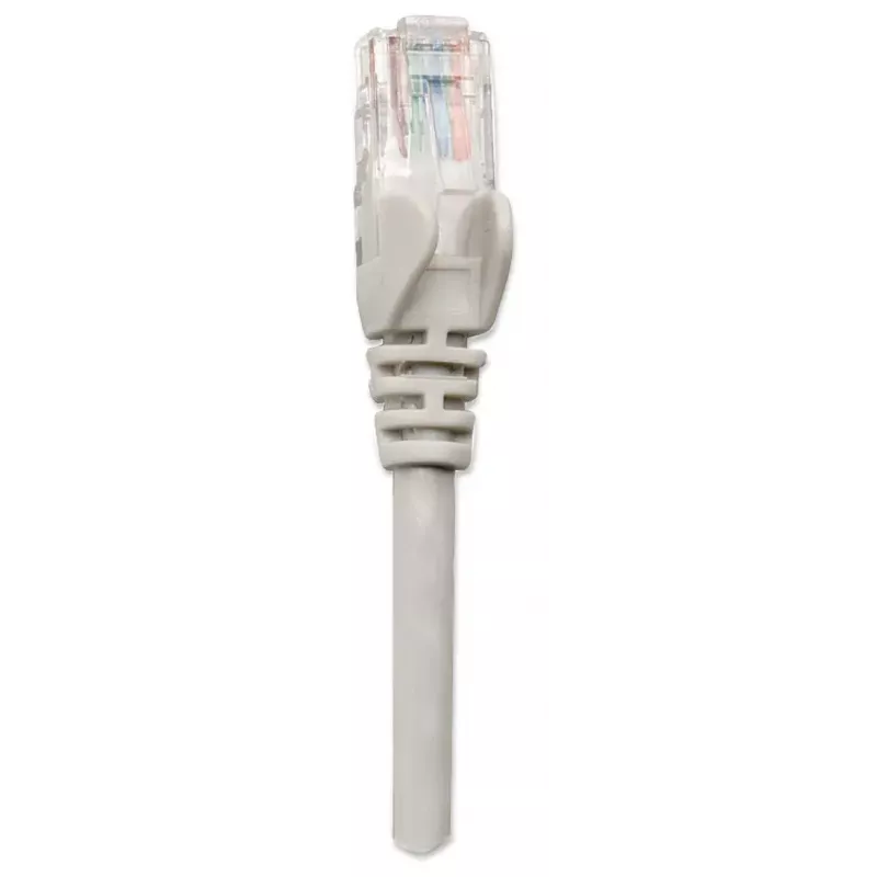 Intellinet 319768 Cat5e U/UTP cavo patch, 3 m, RJ45-RJ45, CCA, PVC, contatti placcati oro, snagless, grigio