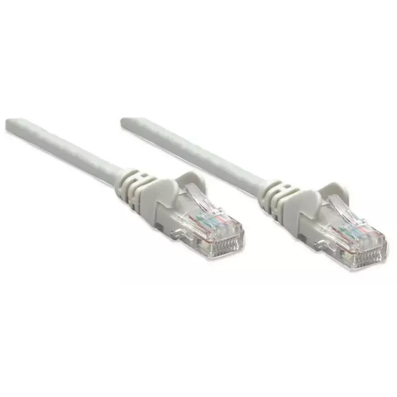 Intellinet 319768 Cat5e U/UTP cavo patch, 3 m, RJ45-RJ45, CCA, PVC, contatti placcati oro, snagless, grigio
