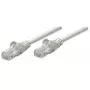 Intellinet 319768 Cat5e U/UTP cavo patch, 3 m, RJ45-RJ45, CCA, PVC, contatti placcati oro, snagless, grigio