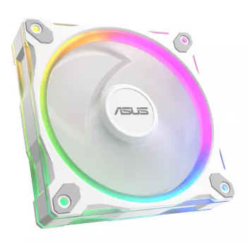 Ventola per PC ASUS Prime MR120 ARGB Reverse bianco 120 mm – 1600 giri/min, 58 CFM, PWM, cuscinetto a slittamento