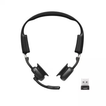Cuffia per videoconferenze SHOKZ OpenMeet UC wireless Bluetooth a conduzione ossea con adattatore USB-A