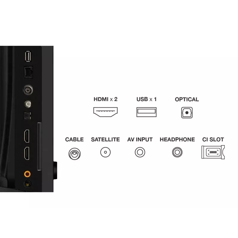TCL 32V5C TV Smart QLED Full HD 32 pollici, Android TV, 1920×1080, 60Hz, 2×HDMI, Wi-Fi, Bluetooth, 20W, nero