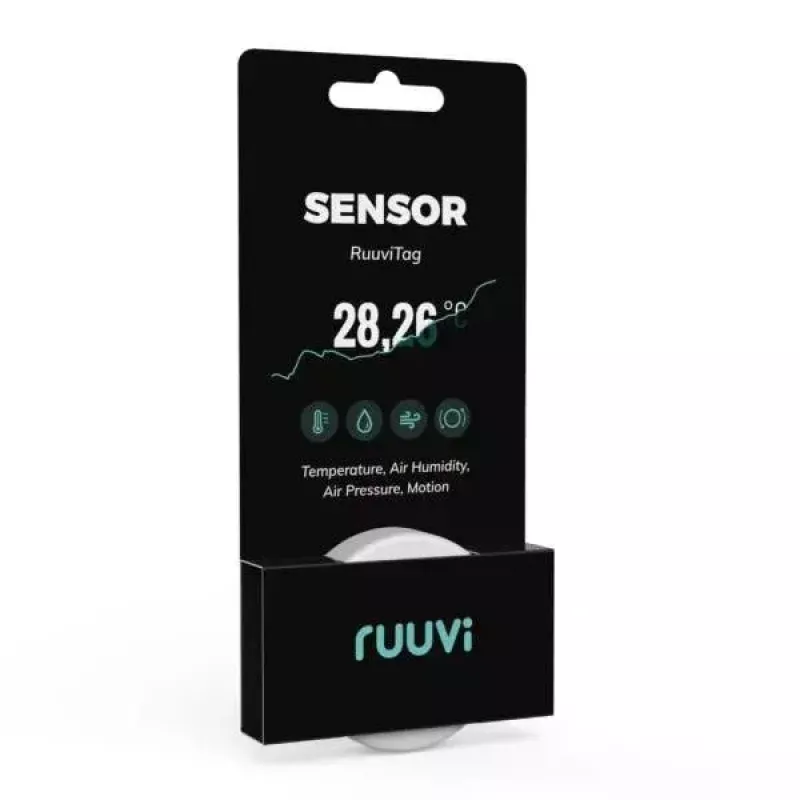 Sensore wireless Ruuvi RT4in1 temperatura umidità pressione movimento