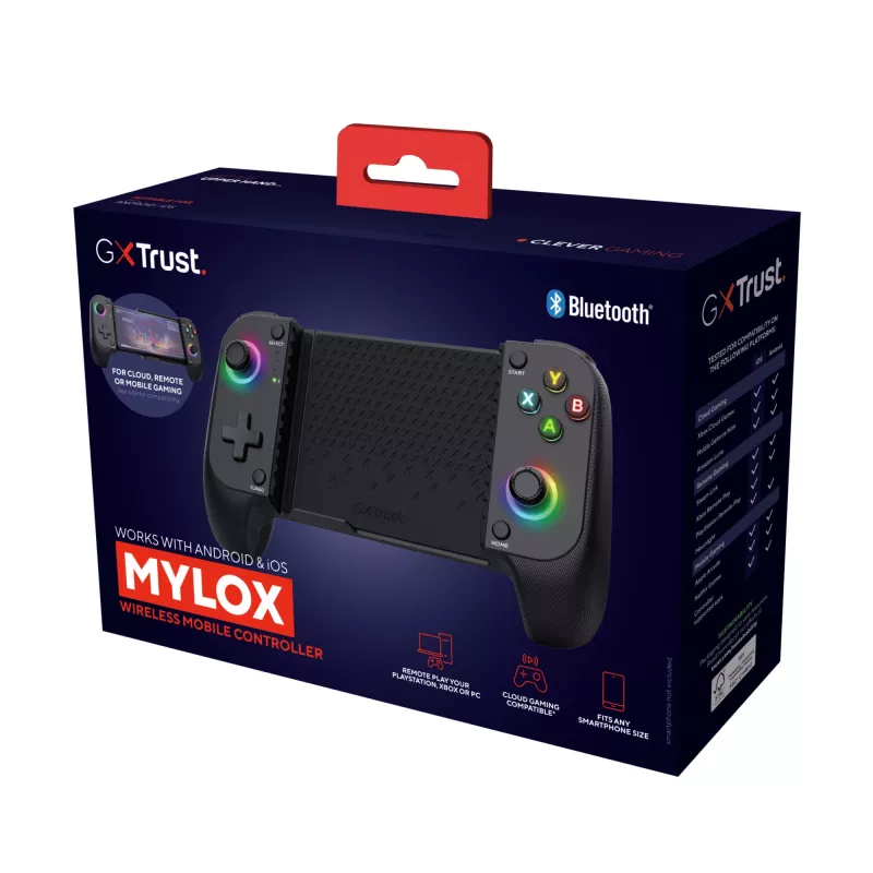 Trust GXT 735 Mylox nero gamepad Bluetooth analogico / digitale Android, iOS