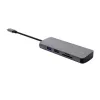 Hub USB Type-C TRUST 25672 — HDMI, RJ-45, USB 3.2 Gen 1 Type-A/Type-C, SD/MicroSD, grigio