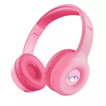 Trust Nouna, con filo e wireless, chiamate/musica, 20 - 20000 Hz, 134 g, cuffie, rosa