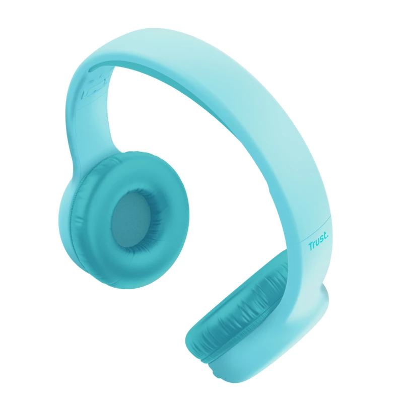Trust Nouna 25275 cuffie per bambini, cablate e wireless, Bluetooth, USB-C, blu