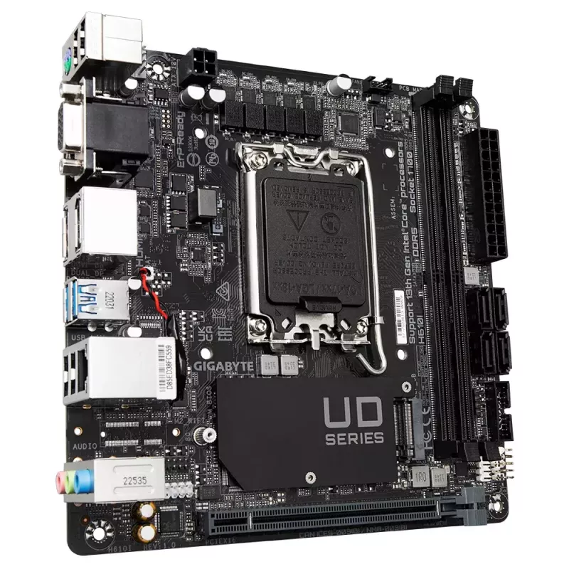 Scheda madre GIGABYTE H610I, Intel H610, LGA 1700, Mini-ITX