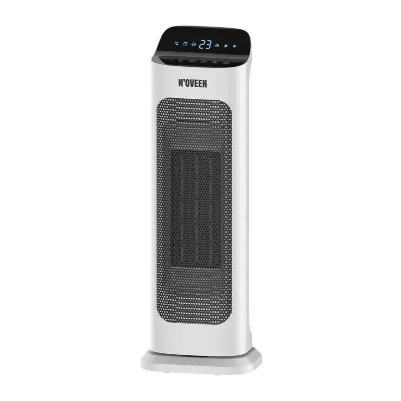 Termoconvettore in ceramica elettrico NOVEEN PTC2000 — 2000 W, termostato regolabile, display LED, timer, telecomando, bianco