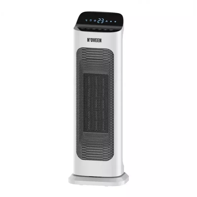 Termoconvettore in ceramica elettrico NOVEEN PTC2000 — 2000 W, termostato regolabile, display LED, timer, telecomando, bianco