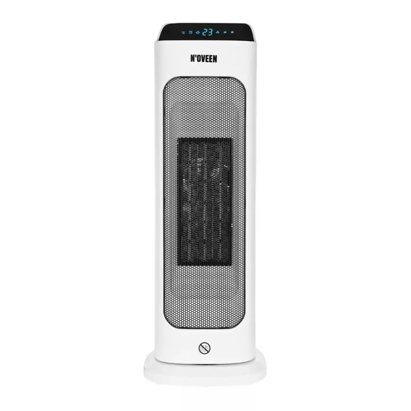 Termoconvettore in ceramica elettrico NOVEEN PTC2000 — 2000 W, termostato regolabile, display LED, timer, telecomando, bianco