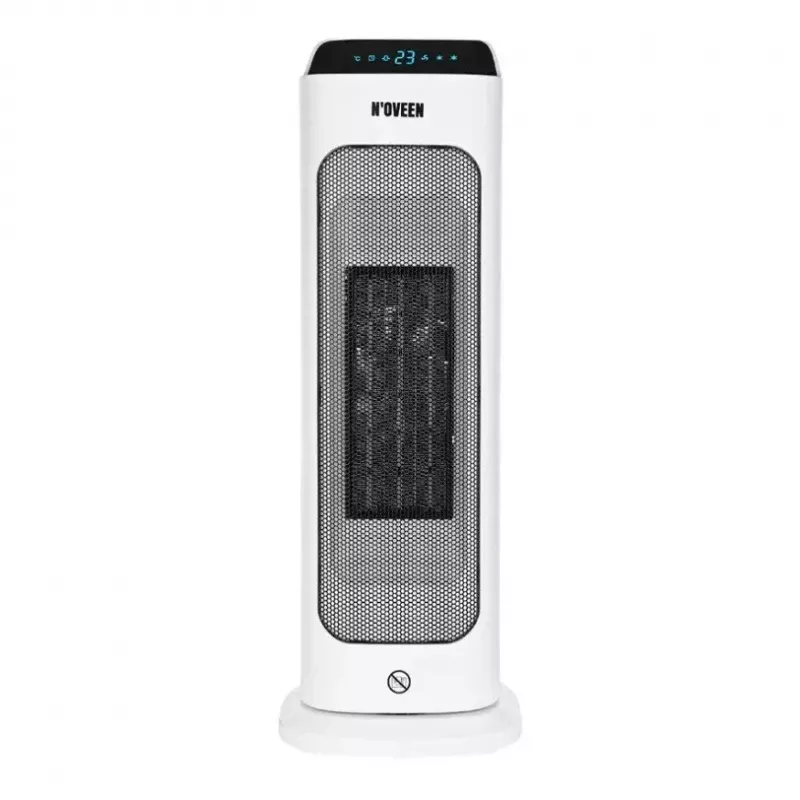 Termoconvettore in ceramica elettrico NOVEEN PTC2000 — 2000 W, termostato regolabile, display LED, timer, telecomando, bianco