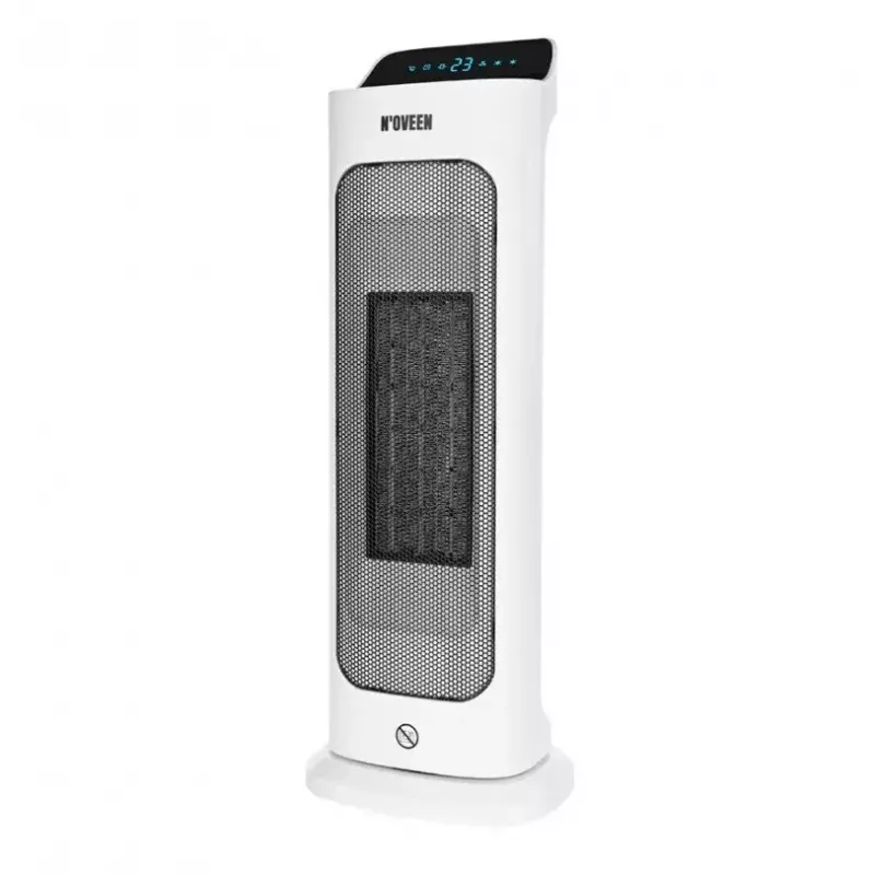 Termoconvettore in ceramica elettrico NOVEEN PTC2000 — 2000 W, termostato regolabile, display LED, timer, telecomando, bianco