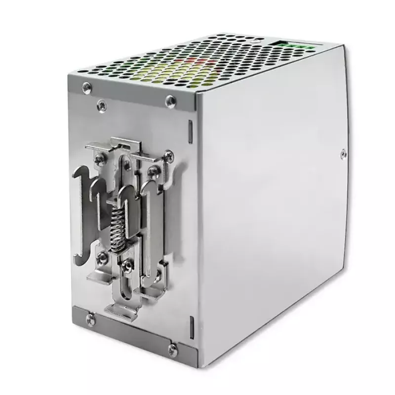 Alimentatore industriale per guida DIN QOLTEC 50901 — 480W, 24V DC, 20A