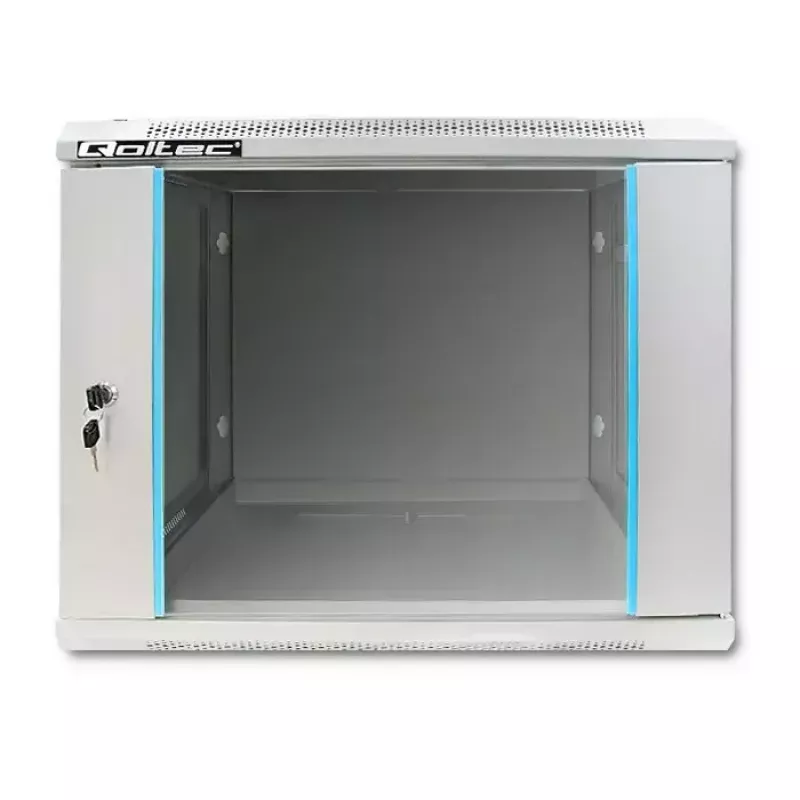 Armadio rack 19 pollici QOLTEC 9U modello 54484, dimensioni 600x500x450 mm
